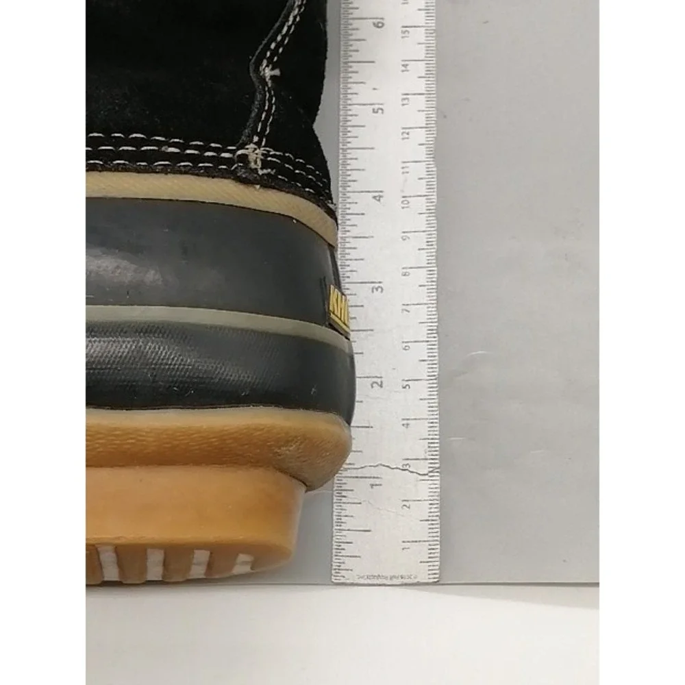 Khombu Boots Womens Blaire Black 9 Winter Shoe Steel Shank Suede Sherpa Lining